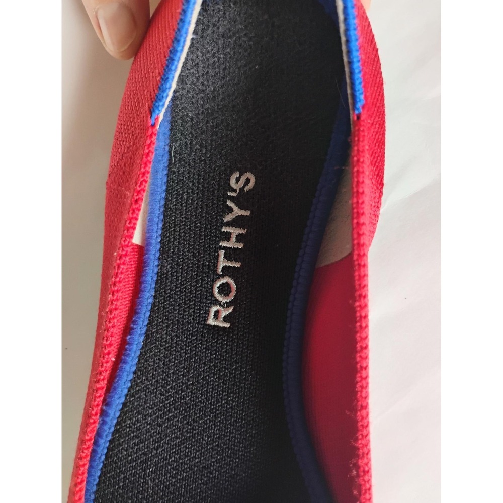 Retired Rothy's The Flat Round Toe Ballet Women 9.5 Red Sustainable Knit Shoes - Picture 5 of 6